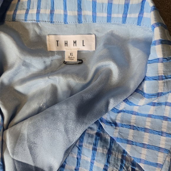 THML Blue Striped Tiered Dress - Picture 4 of 6